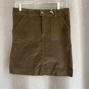 NWT Carhartt Women’s Olive Green Corduroy Skirt sz 8